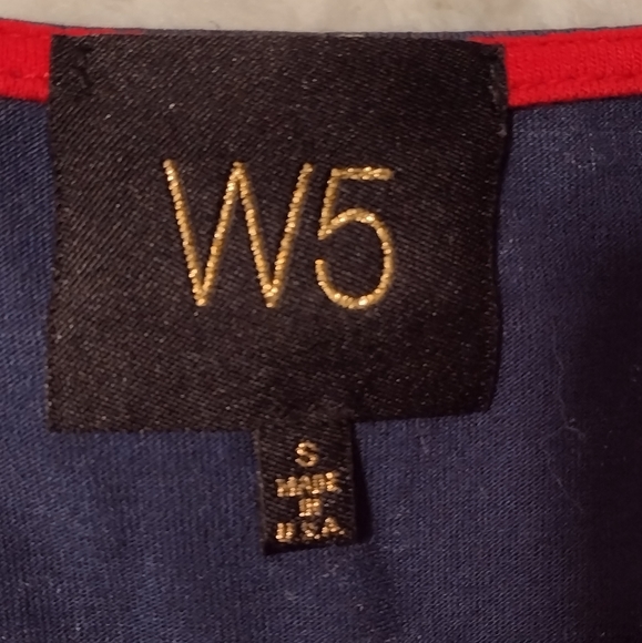 W5 Anthro Navy Blue Bicycle Print - Size Small Top - Picture 13 of 13